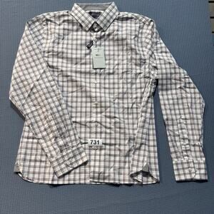 Van Heusen Men's Regular‎ Fit Button Down Collar Dress Shirt Sz L Brand New